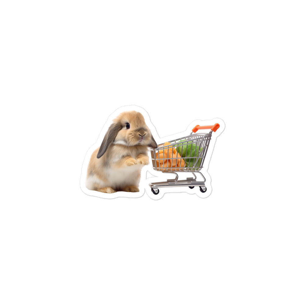 American Fuzzy Lop Persuasive Sales Bunny Sticker - Stickerfy.ai