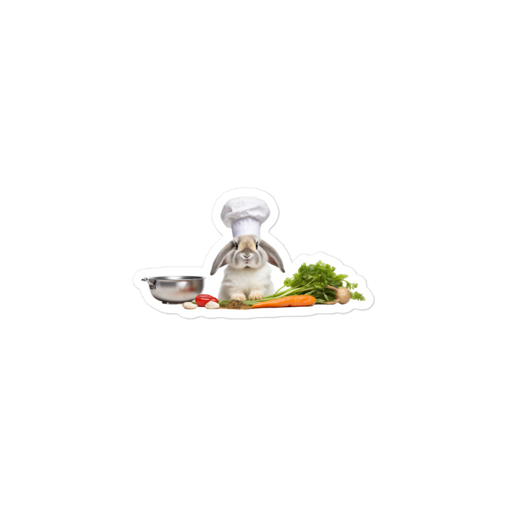 American Fuzzy Lop Chef Bunny Sticker - Stickerfy.ai