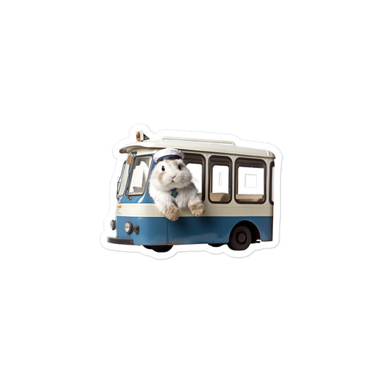 Angora Transit Operator Bunny Sticker - Stickerfy.ai