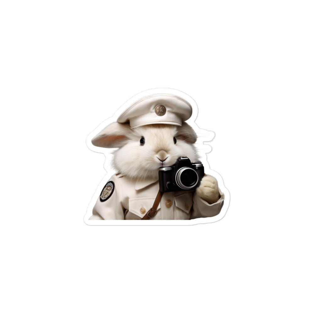 Angora Security Officer Bunny Sticker - Stickerfy.ai
