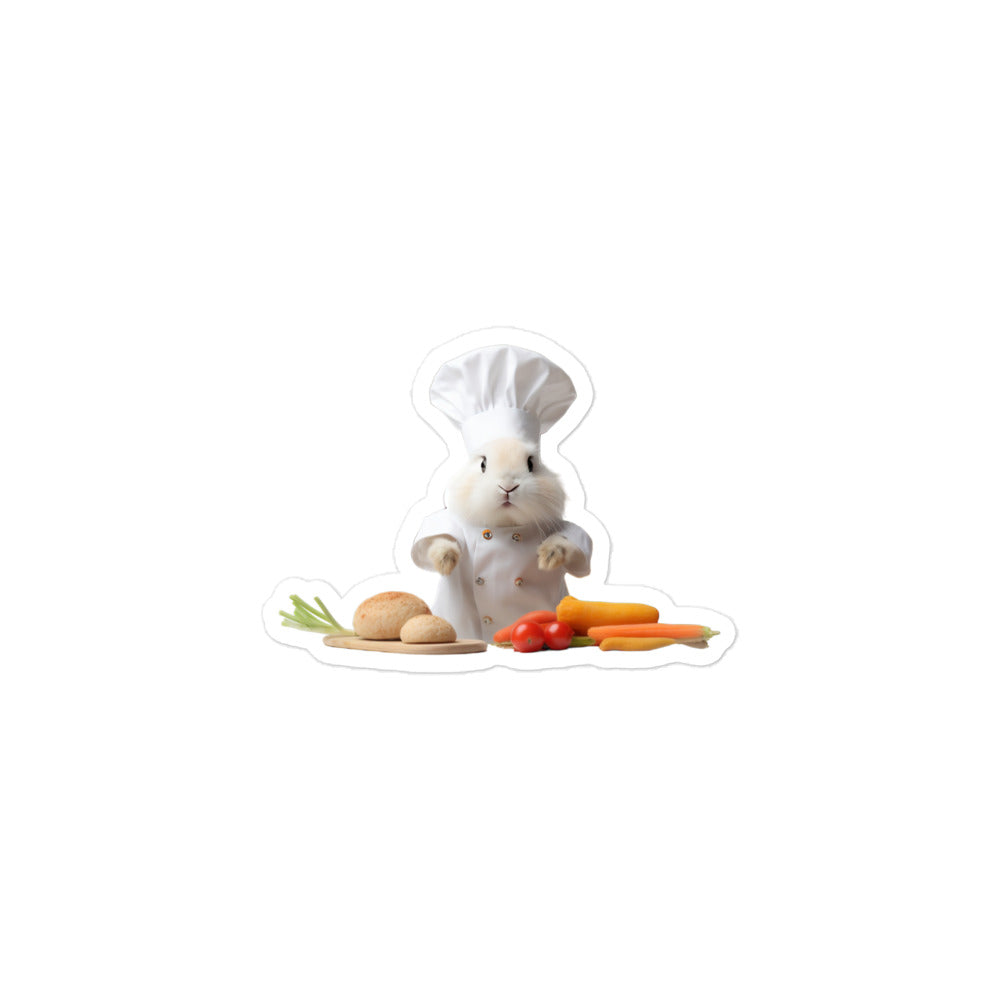Angora Chef Bunny Sticker - Stickerfy.ai