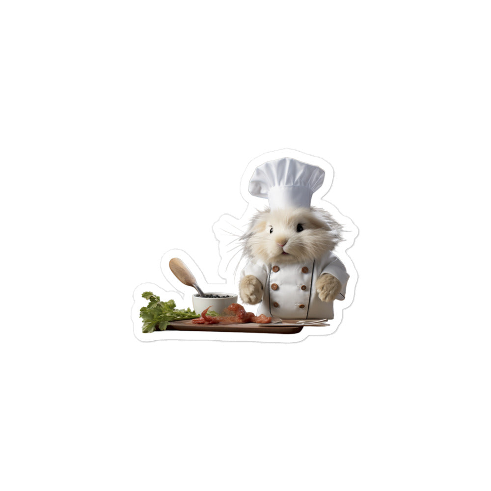 Angora Chef Bunny Sticker - Stickerfy.ai