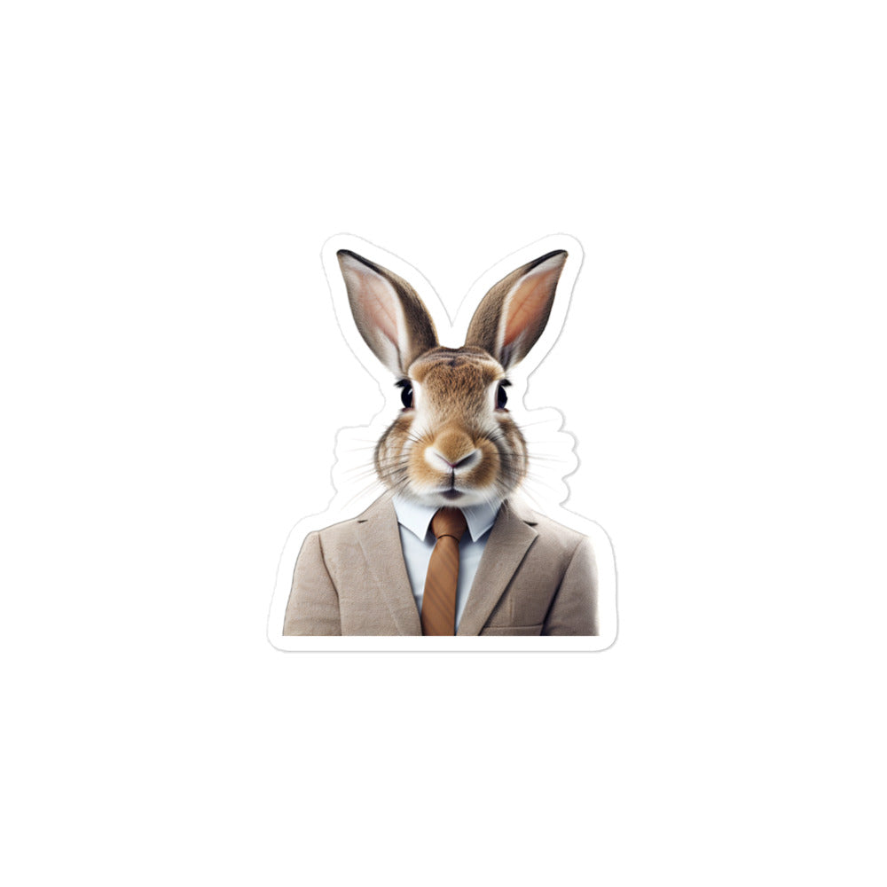 Belgian Hare Persuasive Sales Bunny Sticker - Stickerfy.ai