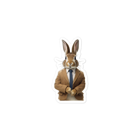 Belgian Hare Persuasive Sales Bunny Sticker - Stickerfy.ai