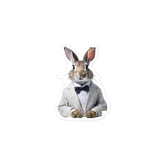 Belgian Hare Knowledgeable Pharmacist Bunny Sticker - Stickerfy.ai