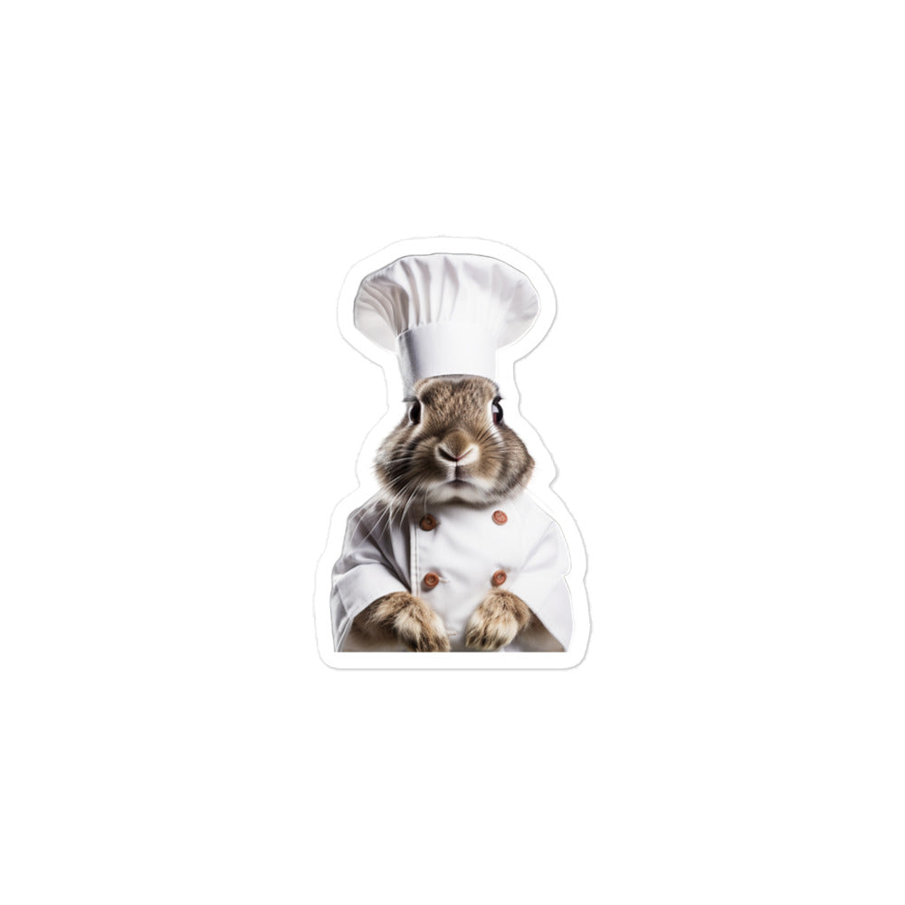 Belgian Hare Chef Bunny Sticker - Stickerfy.ai