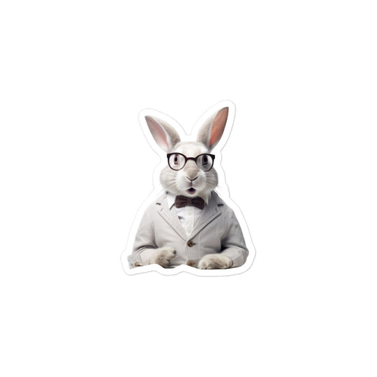 Beveren Knowledgeable Pharmacist Bunny Sticker - Stickerfy.ai