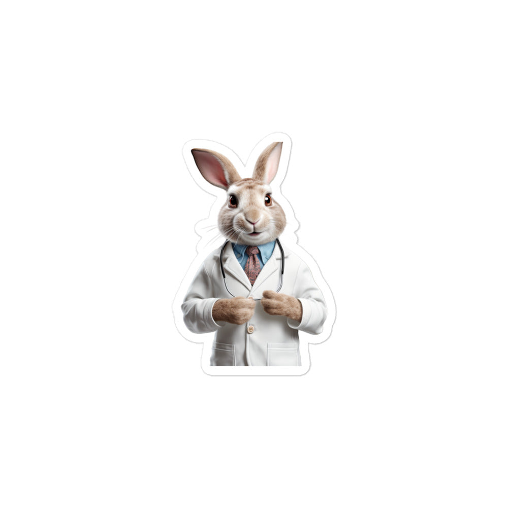 Beveren Compassionate Doctor Bunny Sticker - Stickerfy.ai