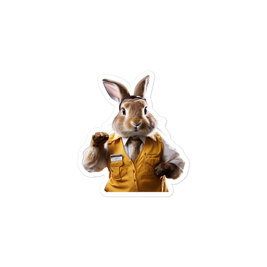 Californian Transit Operator Bunny Sticker - Stickerfy.ai