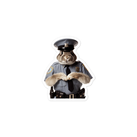 Californian Security Officer Bunny Sticker - Stickerfy.ai