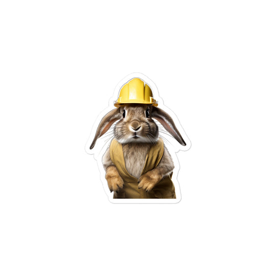 Californian Contractor Bunny Sticker - Stickerfy.ai