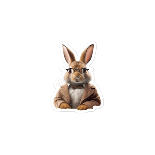 Cinnamon Knowledgeable Pharmacist Bunny Sticker - Stickerfy.ai