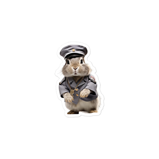 Chinchilla Transit Operator Bunny Sticker - Stickerfy.ai