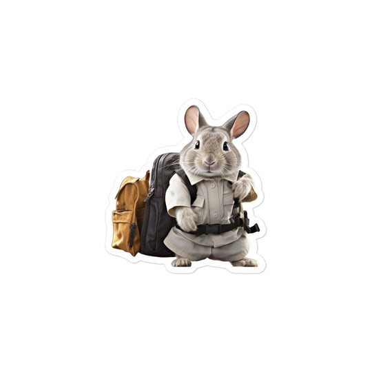 Chinchilla Transit Operator Bunny Sticker - Stickerfy.ai