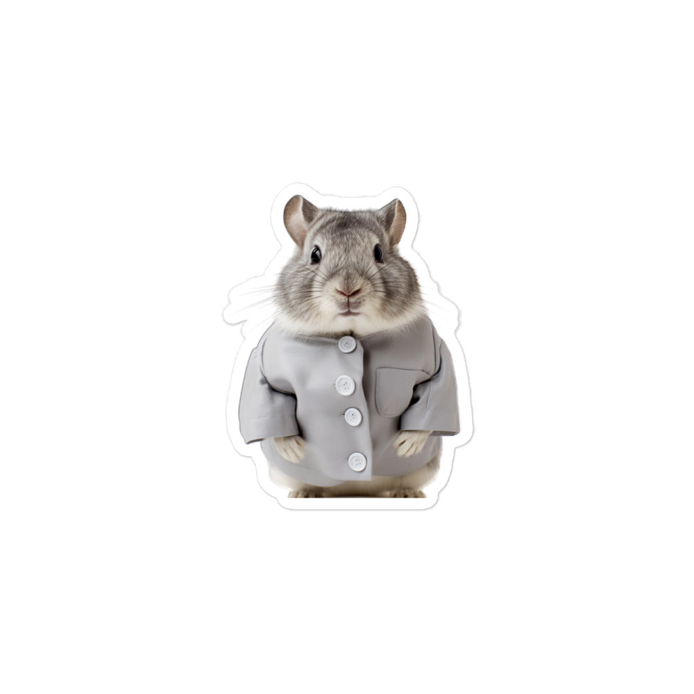 Chinchilla Persuasive Sales Bunny Sticker - Stickerfy.ai