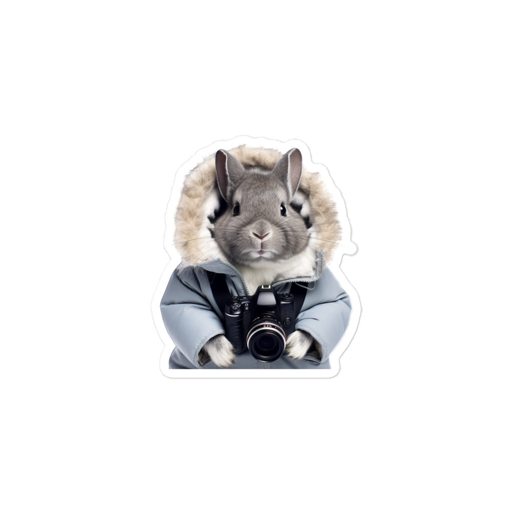 Chinchilla Persuasive Sales Bunny Sticker - Stickerfy.ai