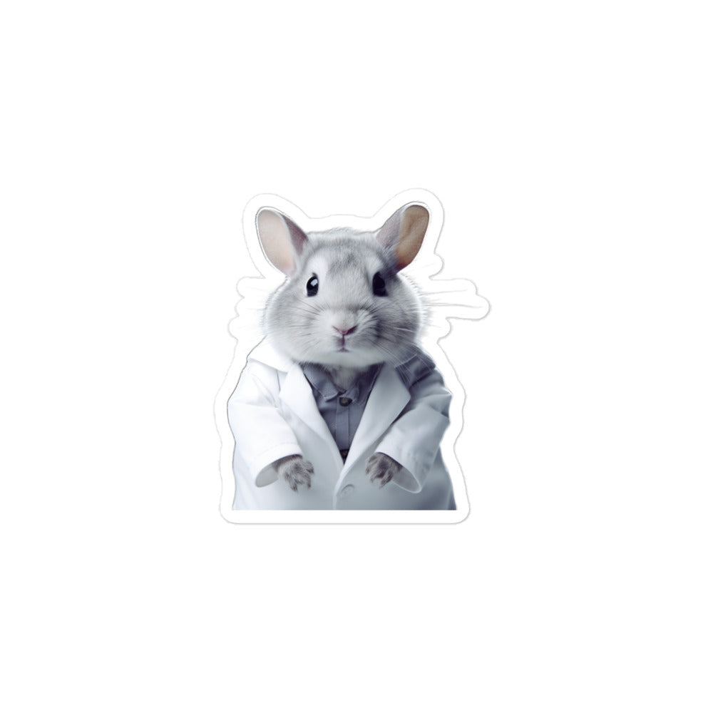 Chinchilla Compassionate Doctor Bunny Sticker - Stickerfy.ai