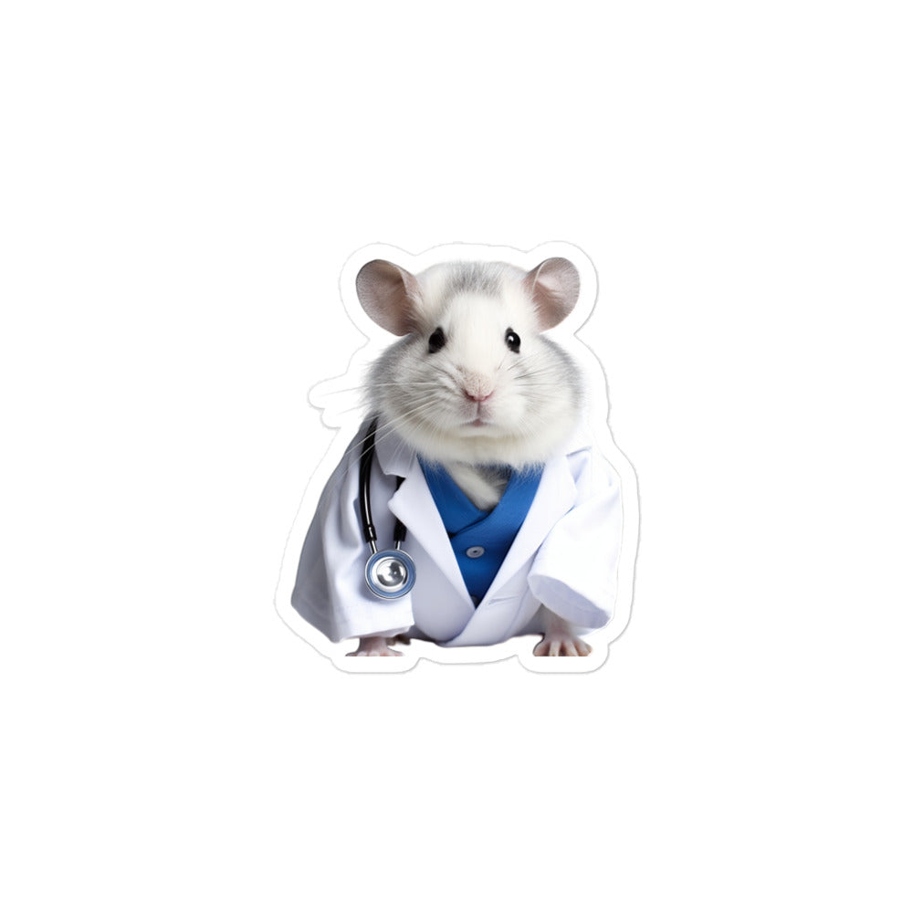 Chinchilla Compassionate Doctor Bunny Sticker - Stickerfy.ai