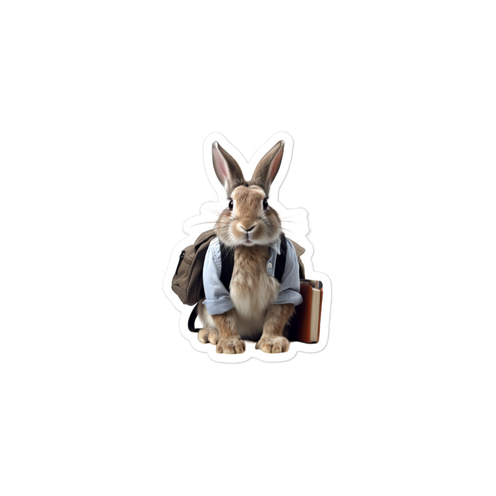 Dutch Enthusiastic Student Bunny Sticker - Stickerfy.ai