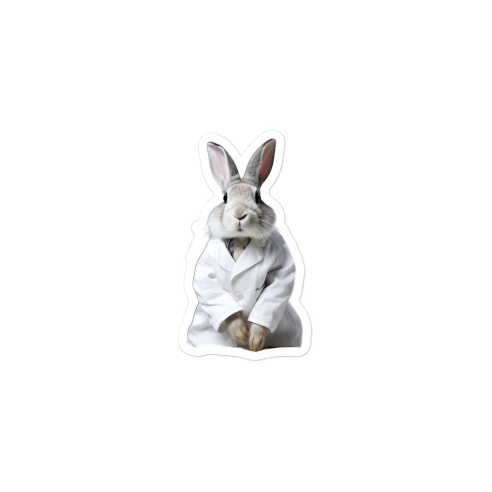 Dutch Knowledgeable Pharmacist Bunny Sticker - Stickerfy.ai