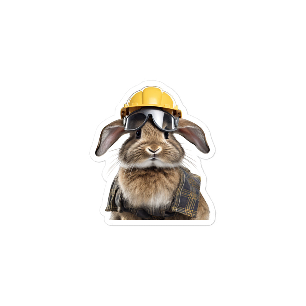 Dutch Contractor Bunny Sticker - Stickerfy.ai