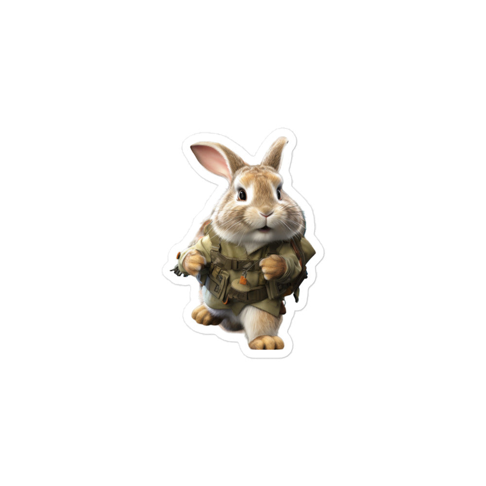 Dwarf Hotot Transit Operator Bunny Sticker - Stickerfy.ai