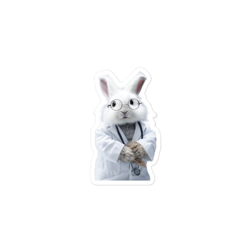 Dwarf Hotot Compassionate Doctor Bunny Sticker - Stickerfy.ai