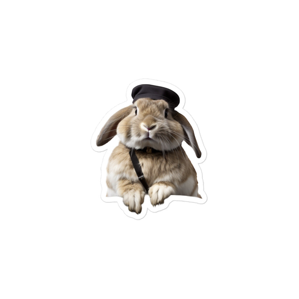 English Lop Transit Operator Bunny Sticker - Stickerfy.ai