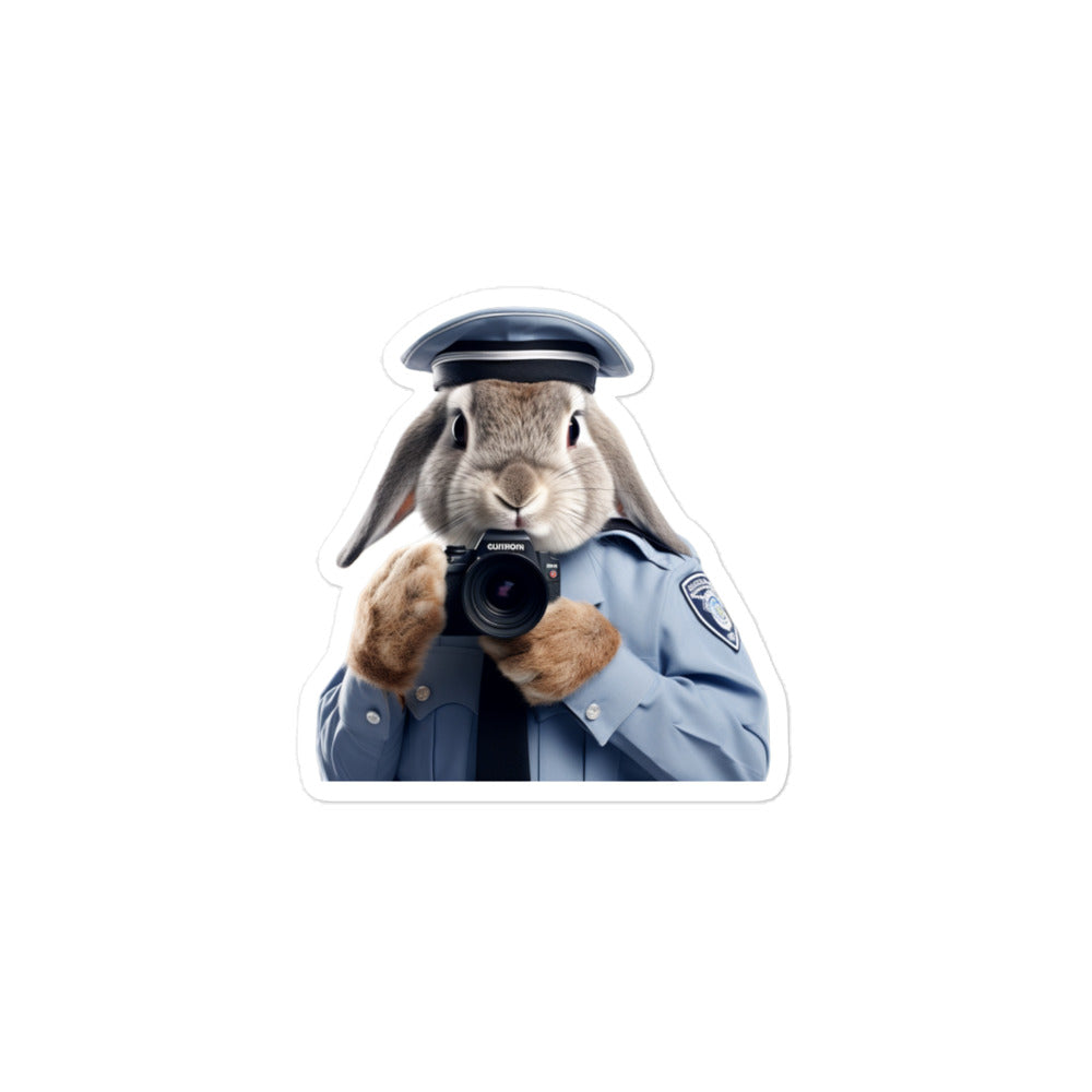 English Lop Security Officer Bunny Sticker - Stickerfy.ai