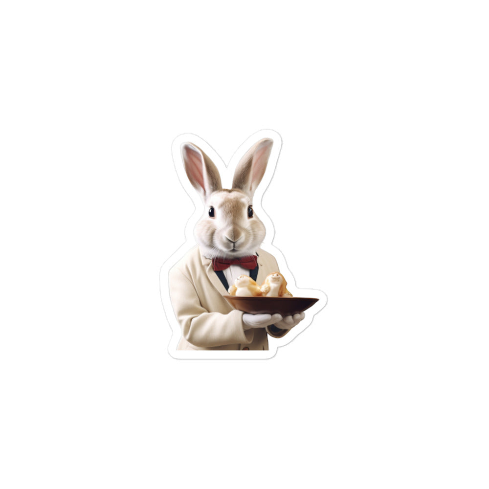 English Spot Welcoming Hotel Bunny Sticker - Stickerfy.ai