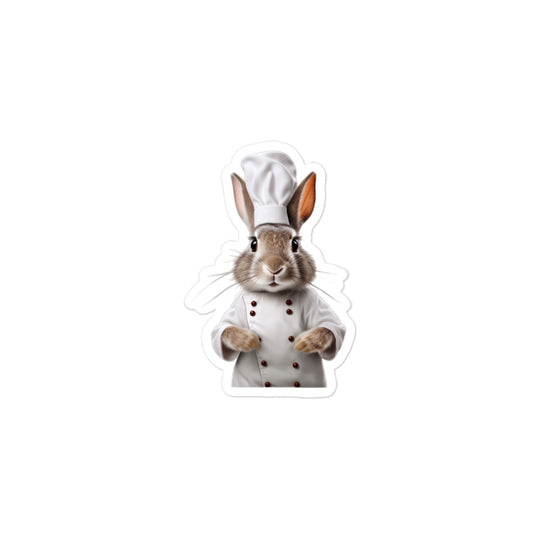 English Spot Chef Bunny Sticker - Stickerfy.ai