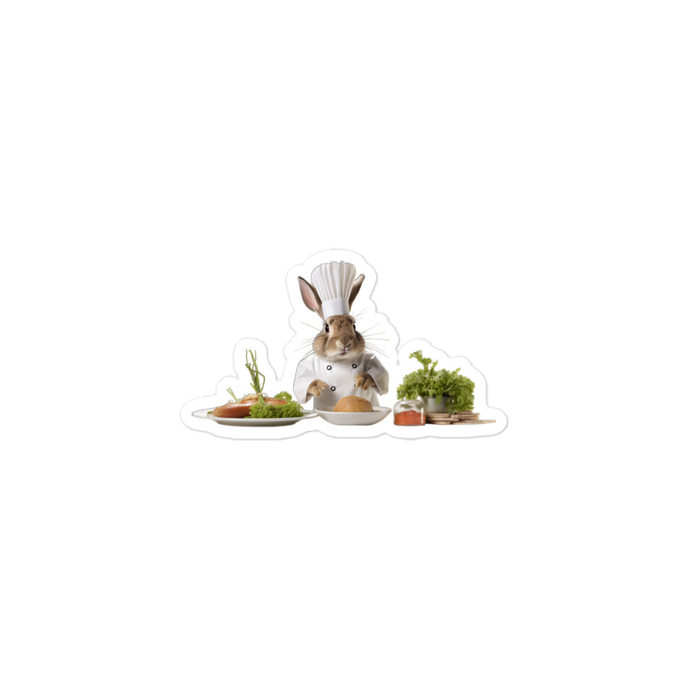 Flemish Giant Chef Bunny Sticker - Stickerfy.ai