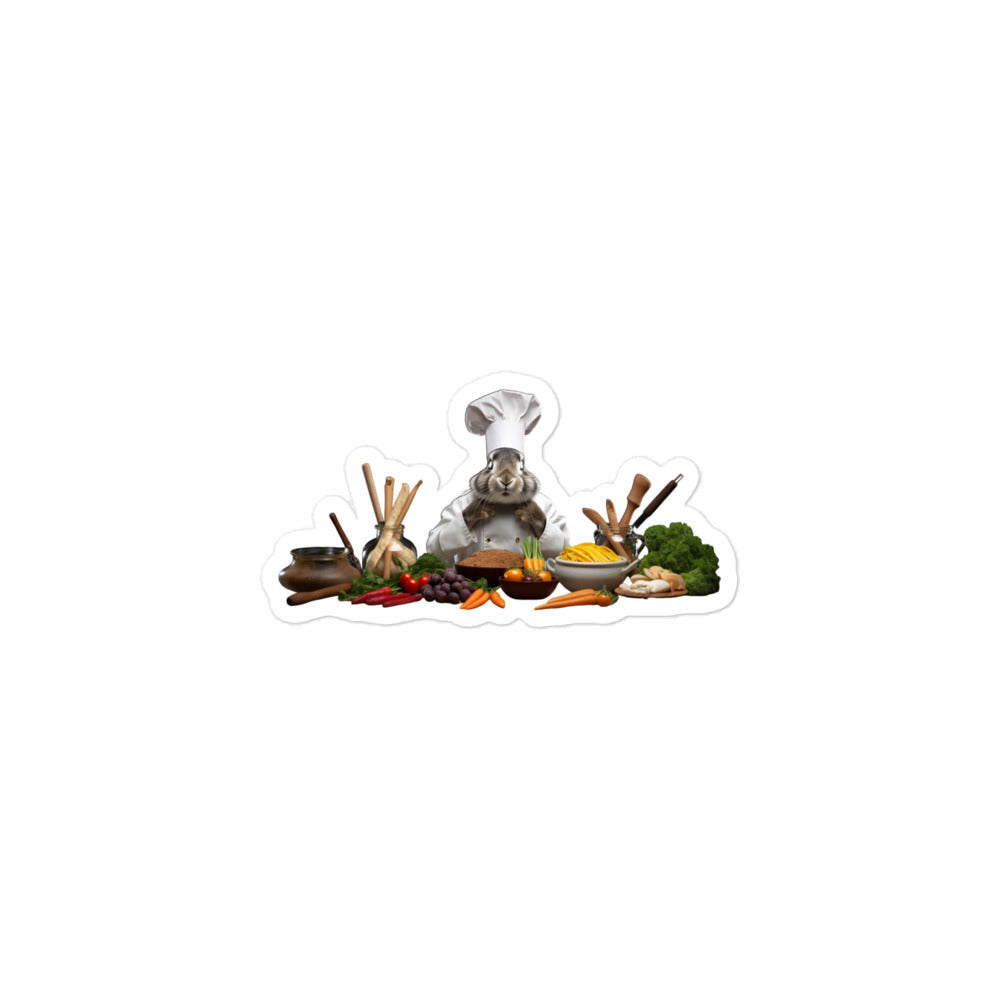 Flemish Giant Chef Bunny Sticker - Stickerfy.ai