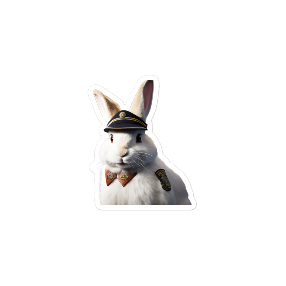 Florida White Transit Operator Bunny Sticker - Stickerfy.ai