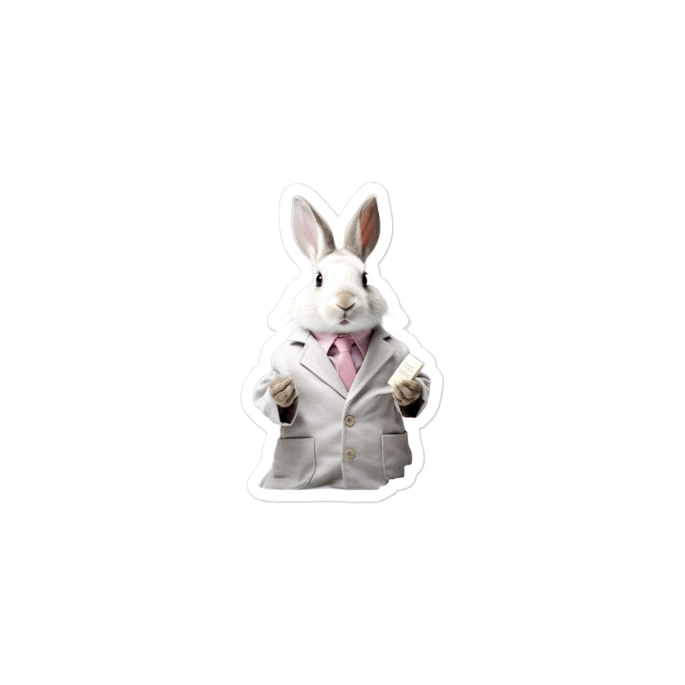 Havana Knowledgeable Pharmacist Bunny Sticker - Stickerfy.ai