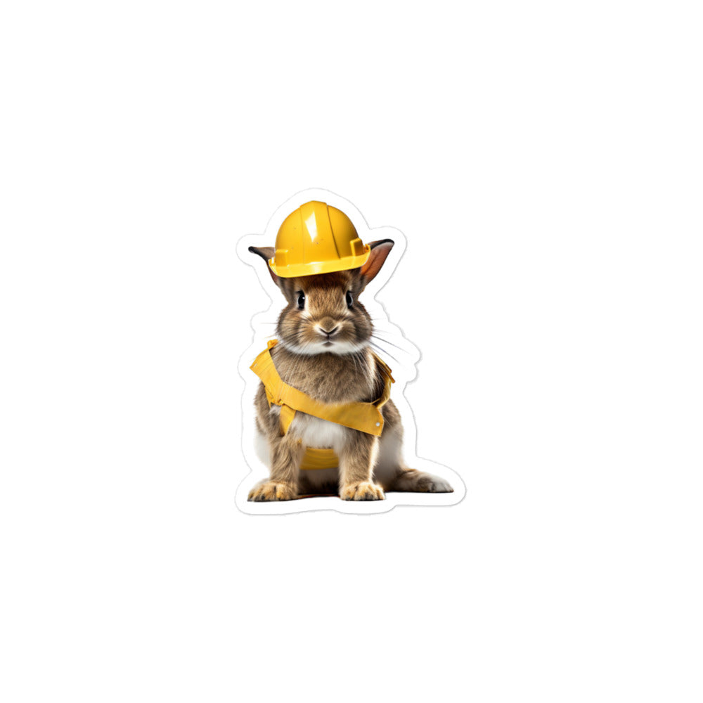 Havana Contractor Bunny Sticker - Stickerfy.ai