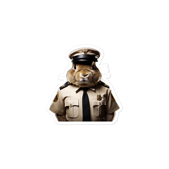 Himalayan Security Officer Bunny Sticker - Stickerfy.ai
