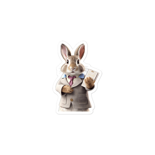 Himalayan Welcoming Hotel Bunny Sticker - Stickerfy.ai