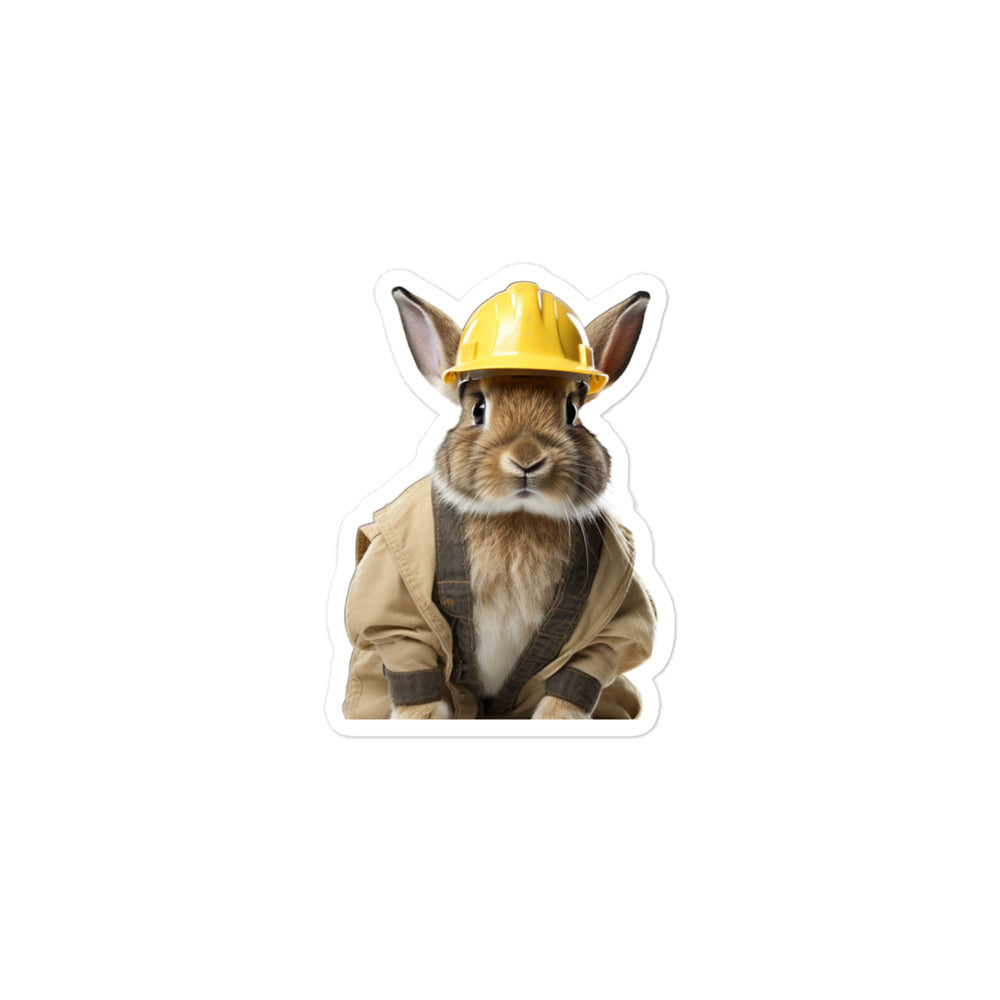 Himalayan Contractor Bunny Sticker - Stickerfy.ai