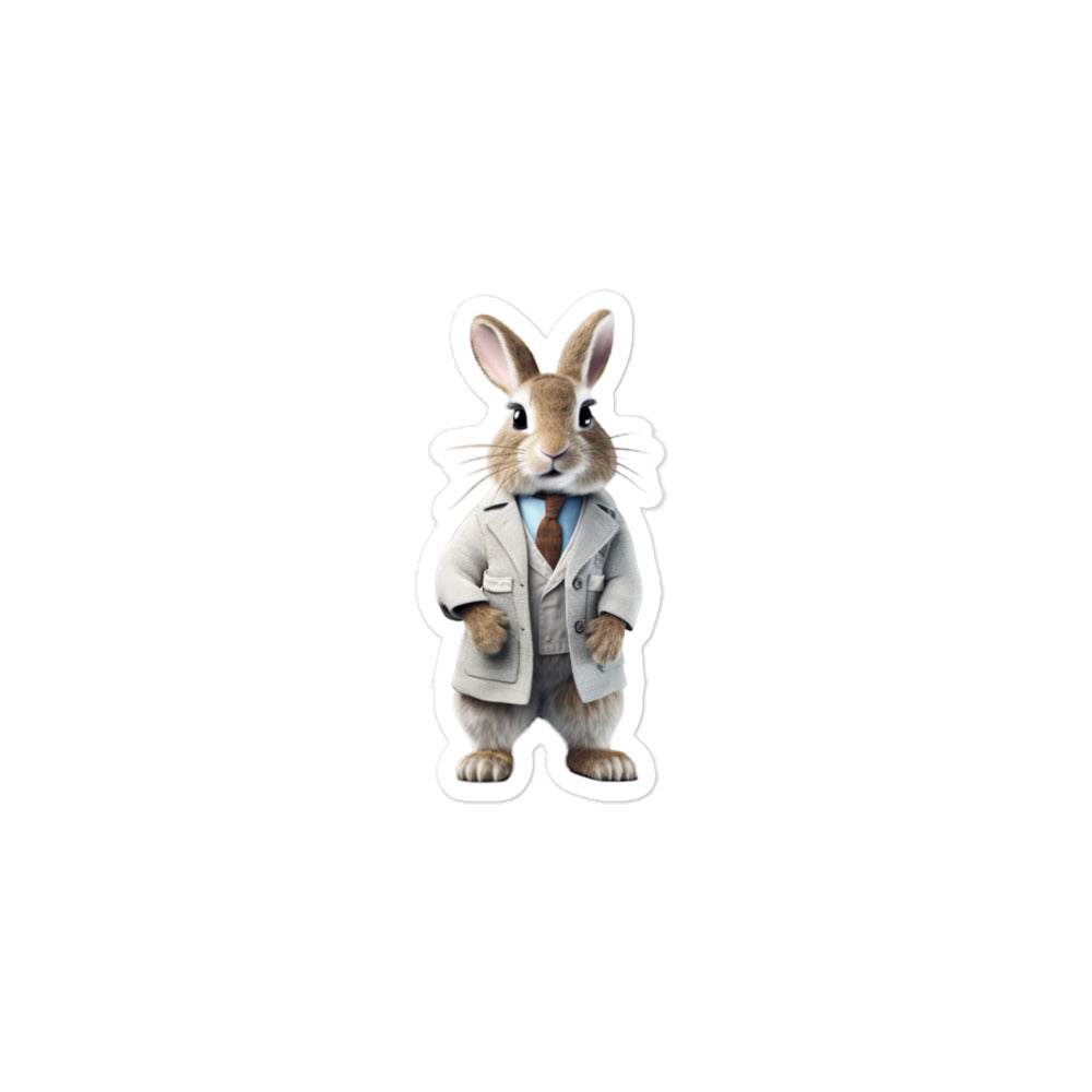 Jersey Wooly Knowledgeable Pharmacist Bunny Sticker - Stickerfy.ai