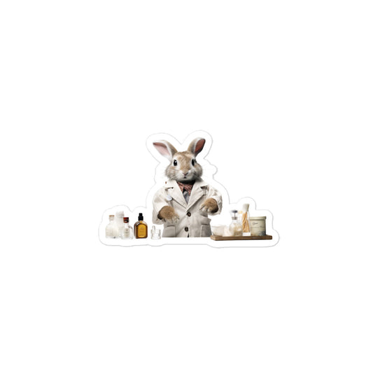 Jersey Wooly Knowledgeable Pharmacist Bunny Sticker - Stickerfy.ai