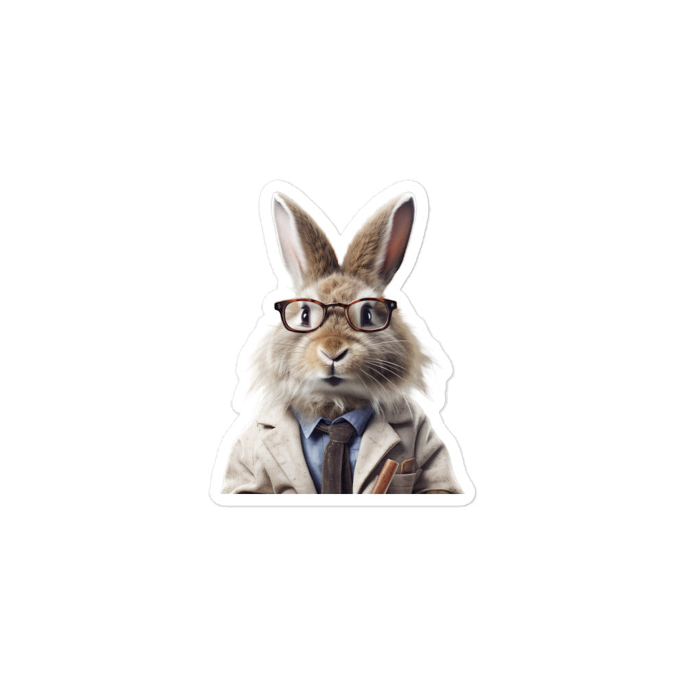 Jersey Wooly Knowledgeable Pharmacist Bunny Sticker - Stickerfy.ai