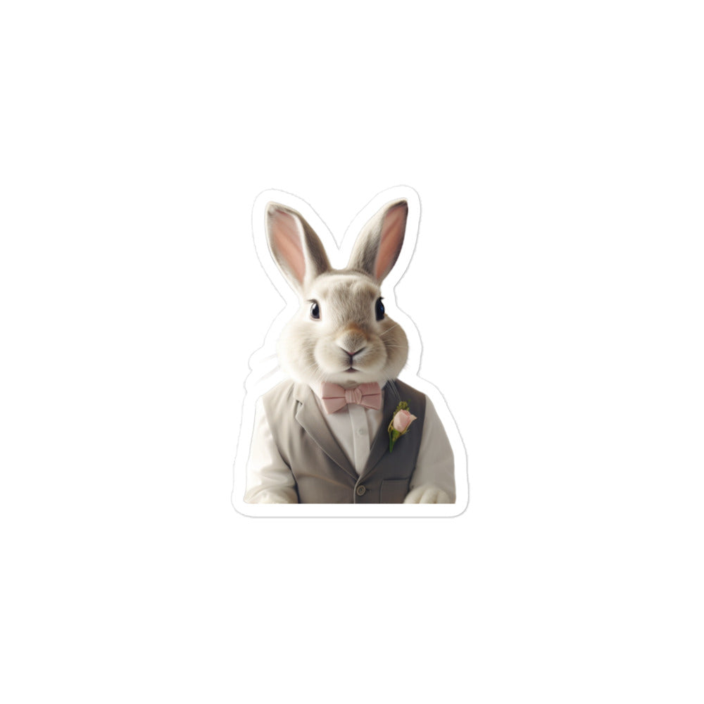 Jersey Wooly Welcoming Hotel Bunny Sticker - Stickerfy.ai