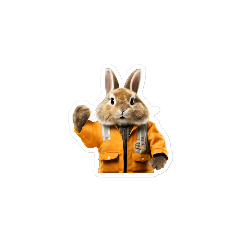 Jersey Wooly Transit Operator Bunny Sticker - Stickerfy.ai