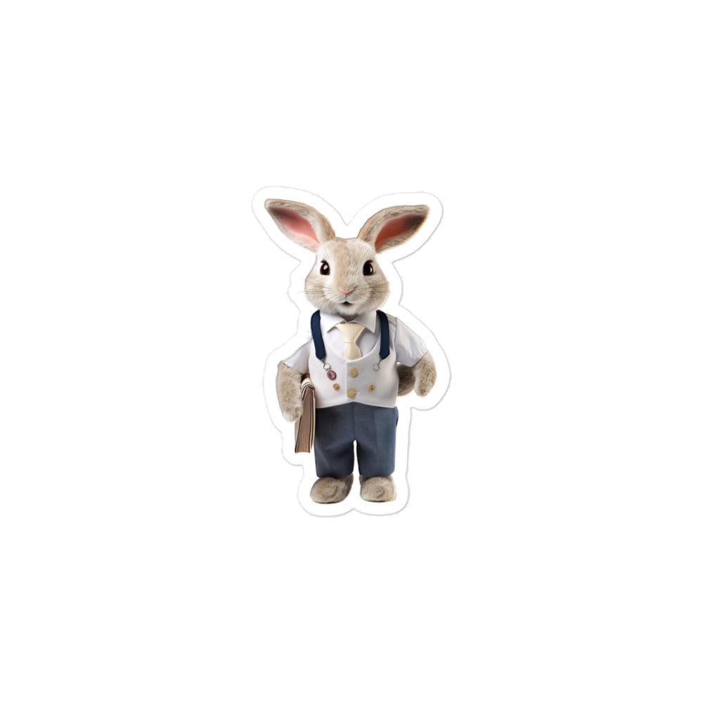 Jersey Wooly Welcoming Hotel Bunny Sticker - Stickerfy.ai