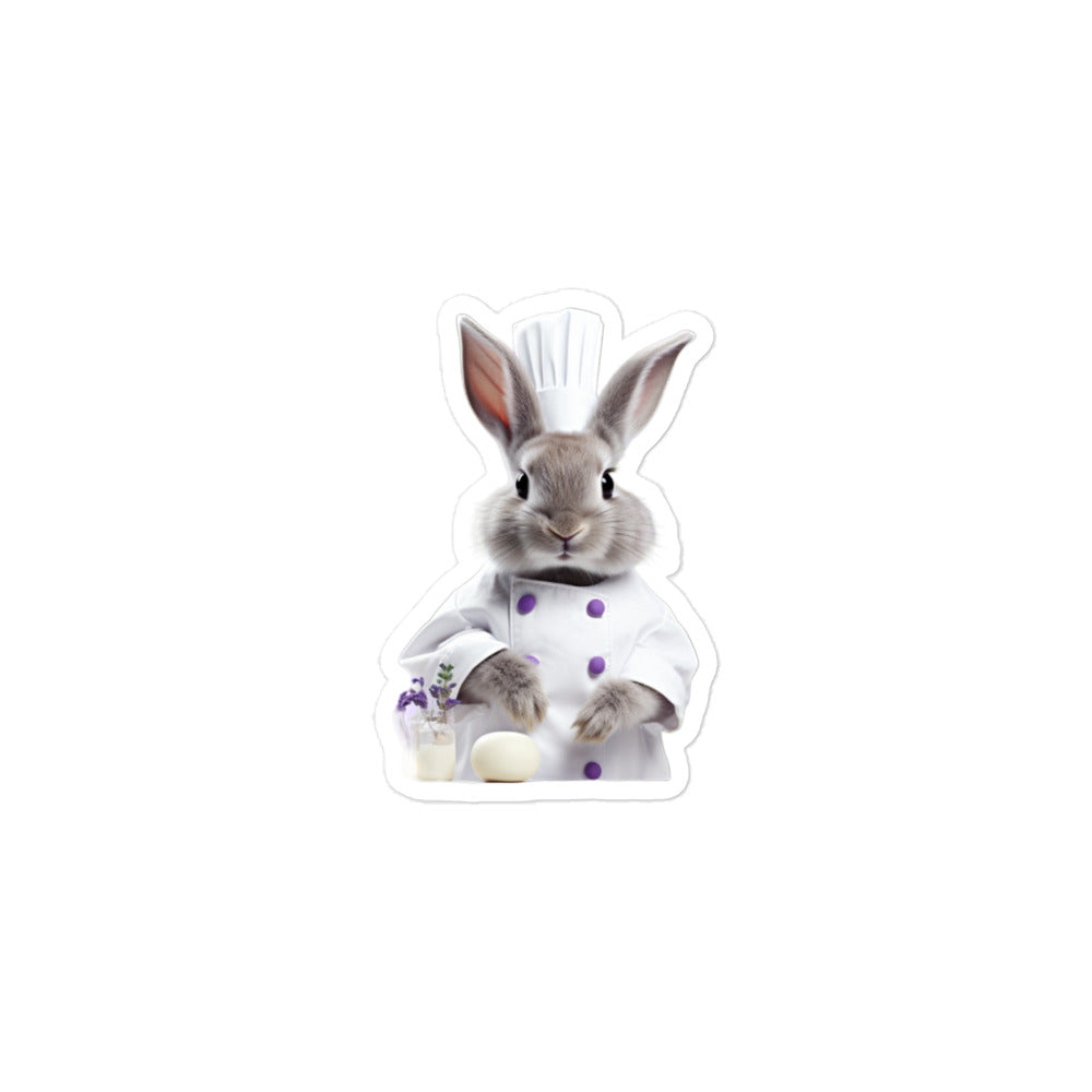 Lilac Chef Bunny Sticker - Stickerfy.ai