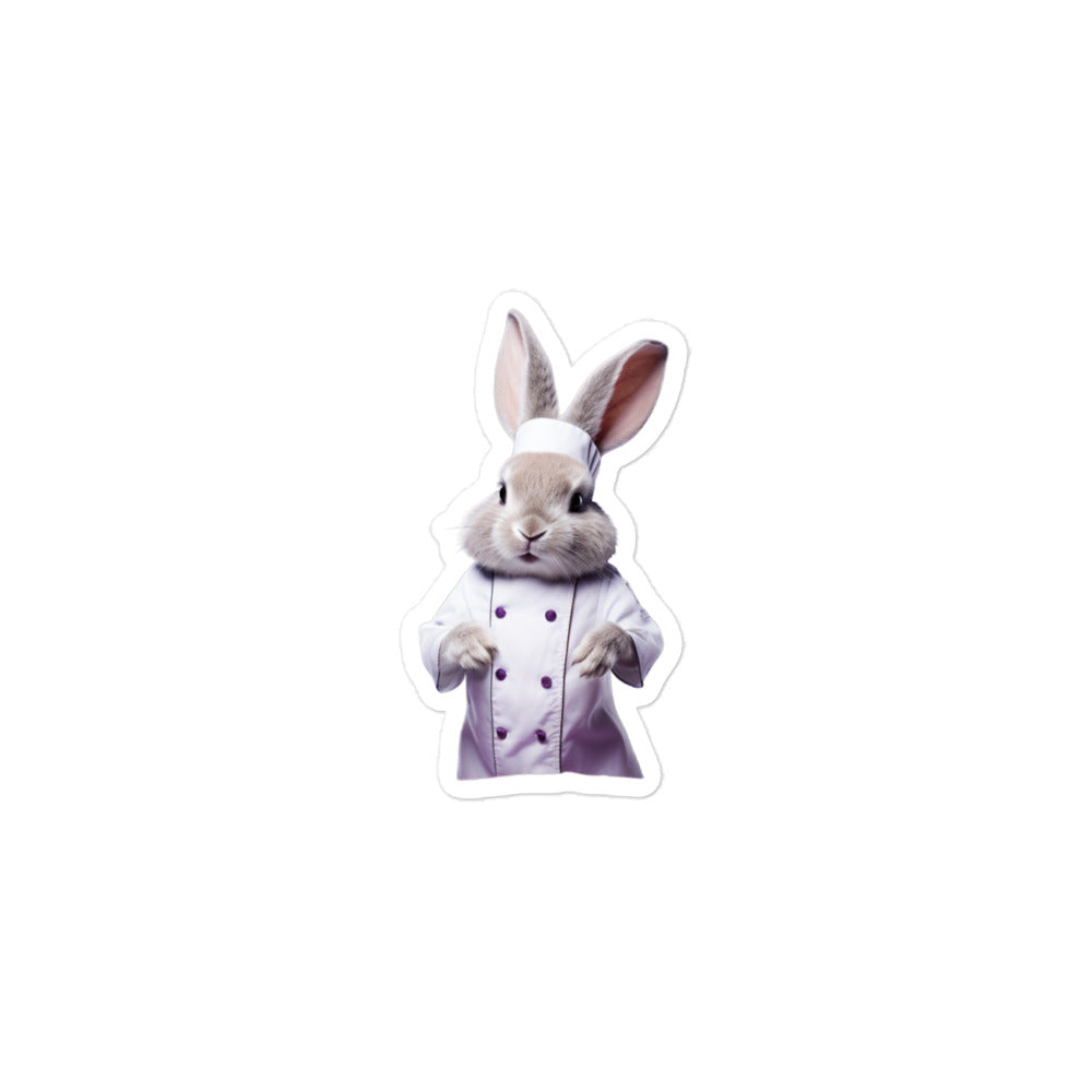 Lilac Chef Bunny Sticker - Stickerfy.ai