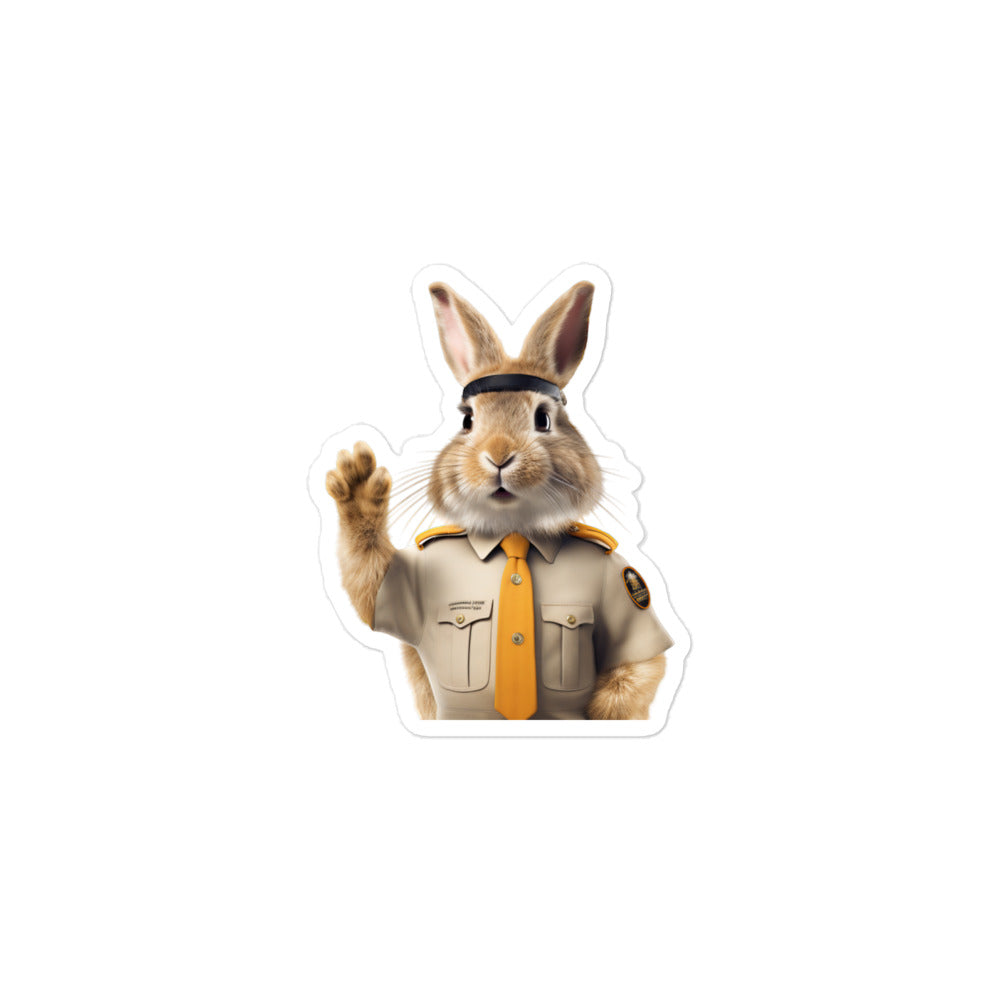 Lionhead Persuasive Sales Bunny Sticker - Stickerfy.ai