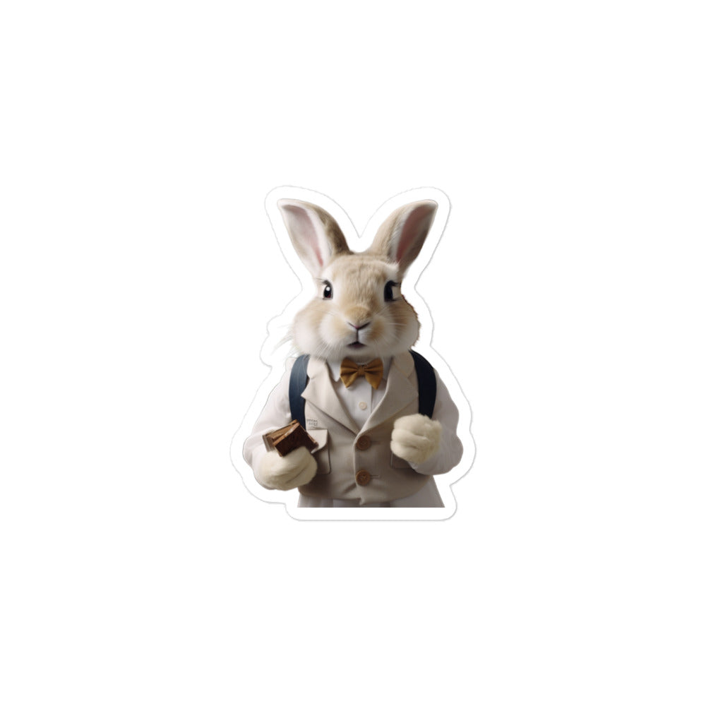 Lionhead Welcoming Hotel Bunny Sticker - Stickerfy.ai