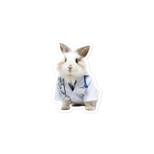 Lionhead Compassionate Doctor Bunny Sticker - Stickerfy.ai